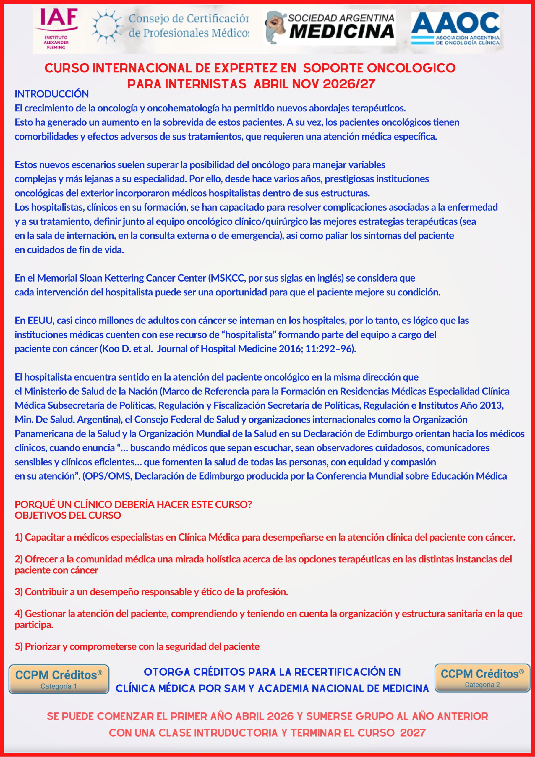 Soporte Oncológico 2026